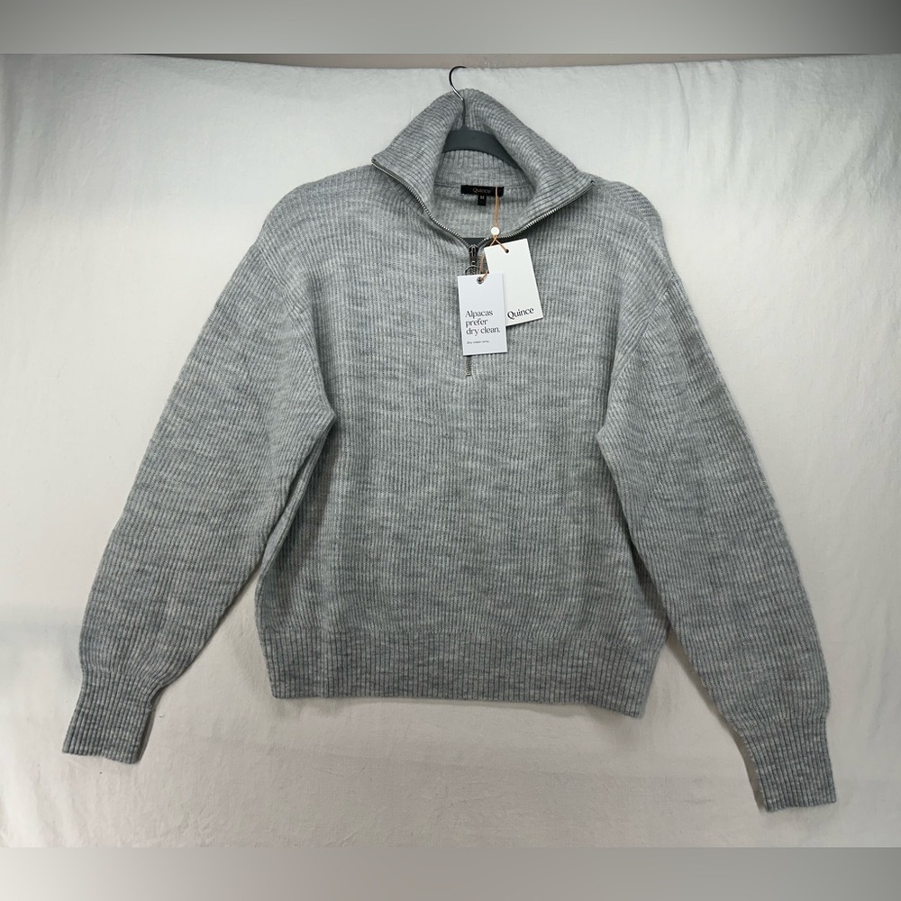 Quince Gray Turtleneck Sweater